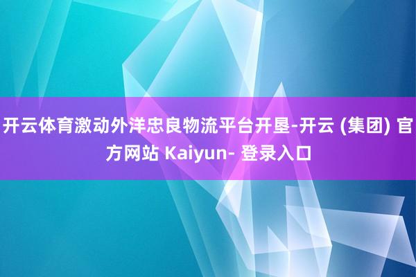 开云体育激动外洋忠良物流平台开垦-开云 (集团) 官方网站 Kaiyun- 登录入口