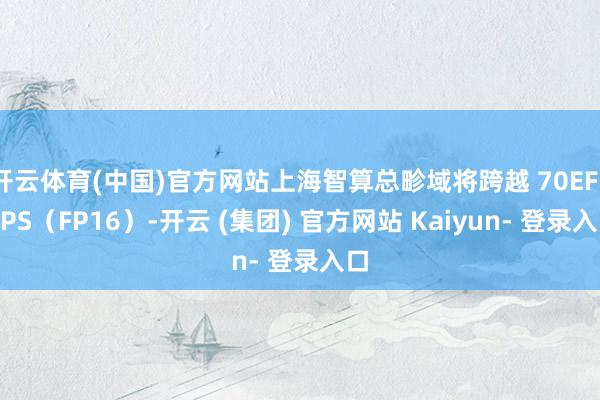 开云体育(中国)官方网站上海智算总畛域将跨越 70EFLOPS（FP16）-开云 (集团) 官方网站 Kaiyun- 登录入口