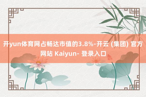 开yun体育网占畅达市值的3.8%-开云 (集团) 官方网站 Kaiyun- 登录入口