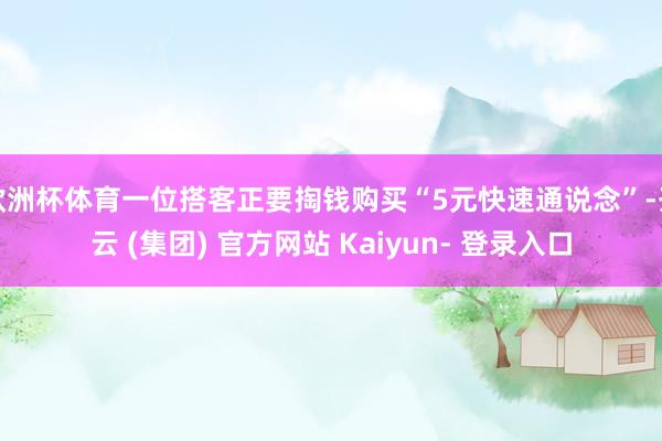欧洲杯体育一位搭客正要掏钱购买“5元快速通说念”-开云 (集团) 官方网站 Kaiyun- 登录入口
